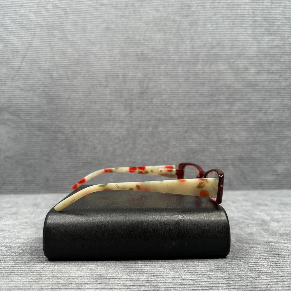 Foster Grant Summers WIN Red Strawberry Print Reading Y2K Glasses +1.25 PL1014